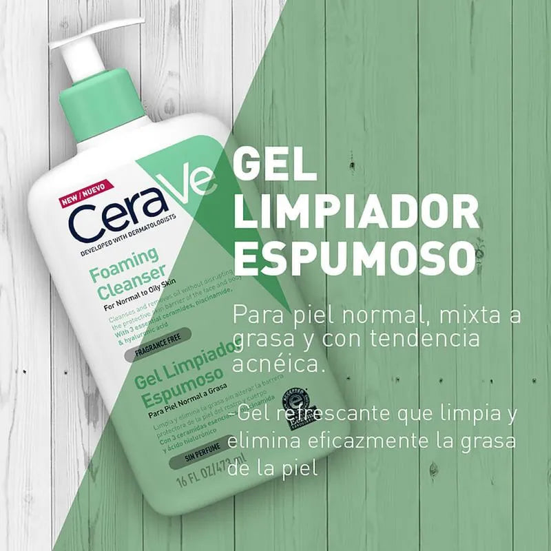 Gel Limpiador Espumoso - CeraVe 473 ml