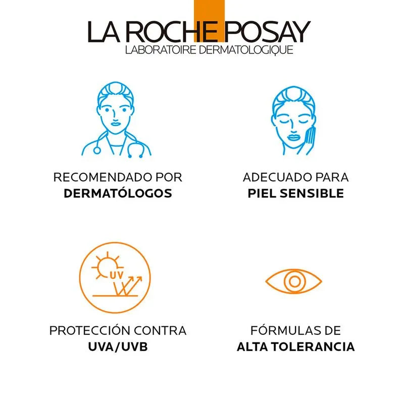 Protector Solar Anti Brillo Anthelios Gel toque seco FPS 50+ - La Roche Posay Con Color