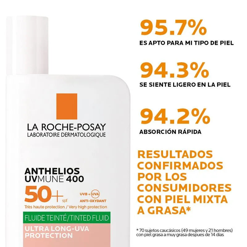 Anthelios UVMune 400 Oil Control Fluido - La Roche Posay Con Color