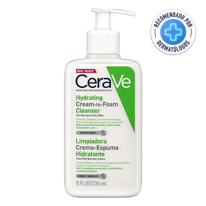 Limpiadora Crema - Espuma Hidratante - CeraVe 236 ml