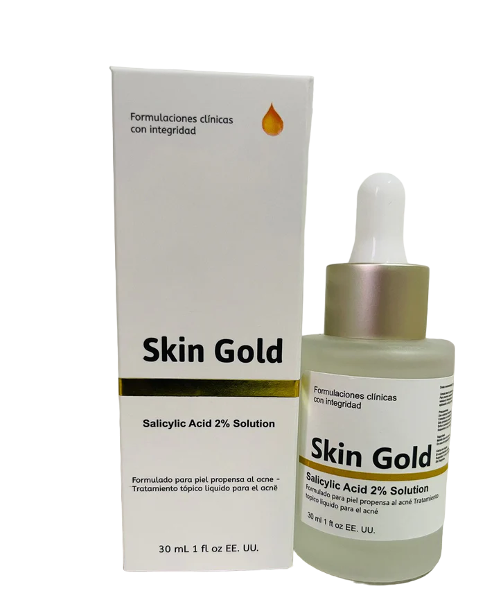 KIT ANTI ACNE Y PUNTOS NEGROS SALICILICO Y NIACINAMIDE SKIN GOLD 30ML