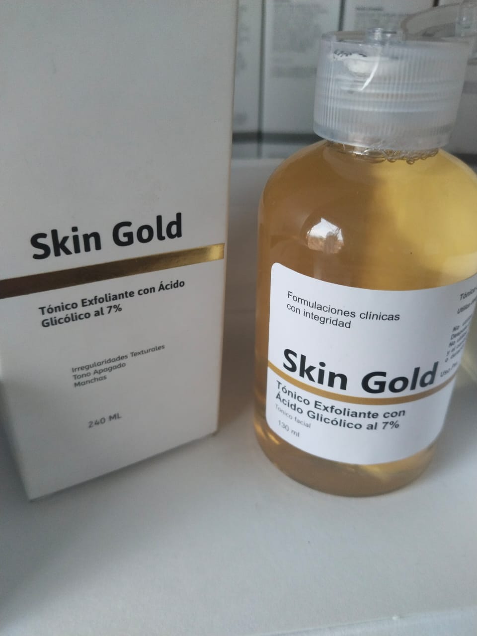 TONICO DE ACIDO GLICOLICO AL 7% SKIN GOLD 130ML (elimina manchas)